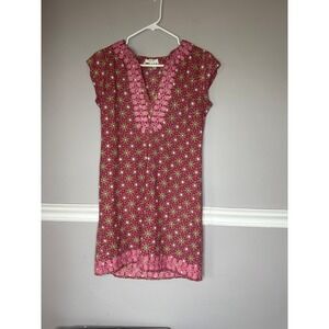 Tyler Boe Boho Dress Summer Sleeveless women's Sz 2 pink Embroidered